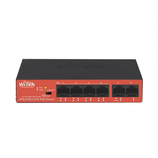 Wi-Tek WI-PS205H, 6 port PoE switch