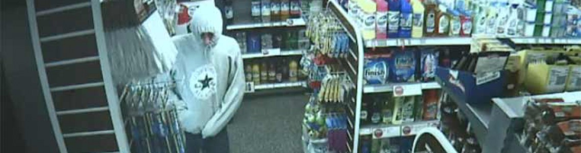 Security cameras cought armed robbery in Costcutter store