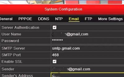How to setup  DVR`s SMTP mail notification?
