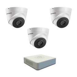 DVR pack with 3 dome Full HD cameras, IR 40m and 4ch DVR