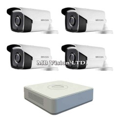 DVR pack, 4 Full HD cameras, IR up to 80m and 4ch DVR recorder 